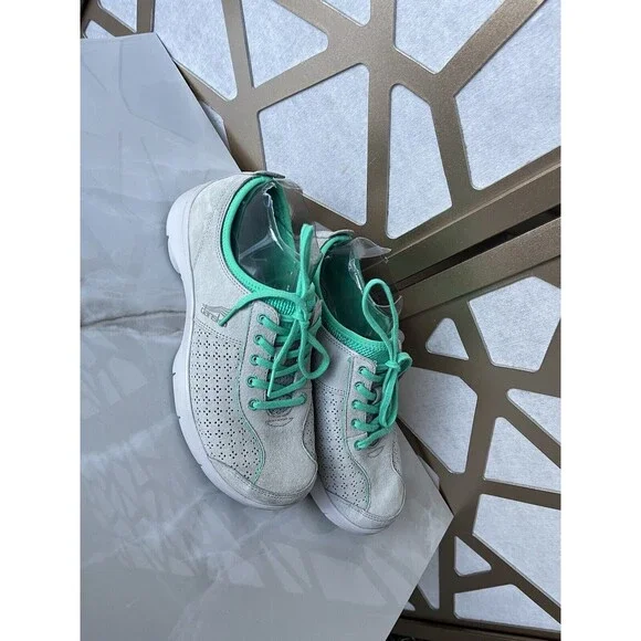 Dansko Elise Sneaker Sz 39 Us 8.5 9  Gray Suede Leather Comfy Athletic Shoes Wmn - Picture 3 of 13